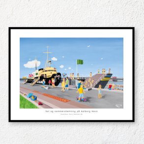 Sol og sommerstemning p� Aalborg Havn