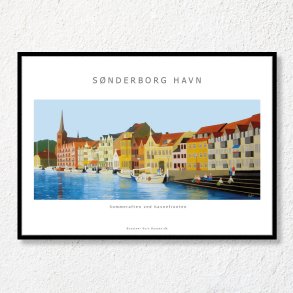 Sommeraften ved Havnefronten i S�nderborg 70x50 cm.